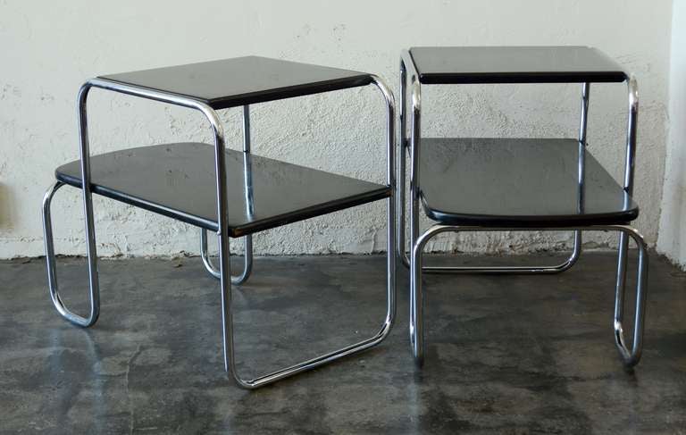 American Gilbert Rohde for Troy Sunshade Streamline End Tables