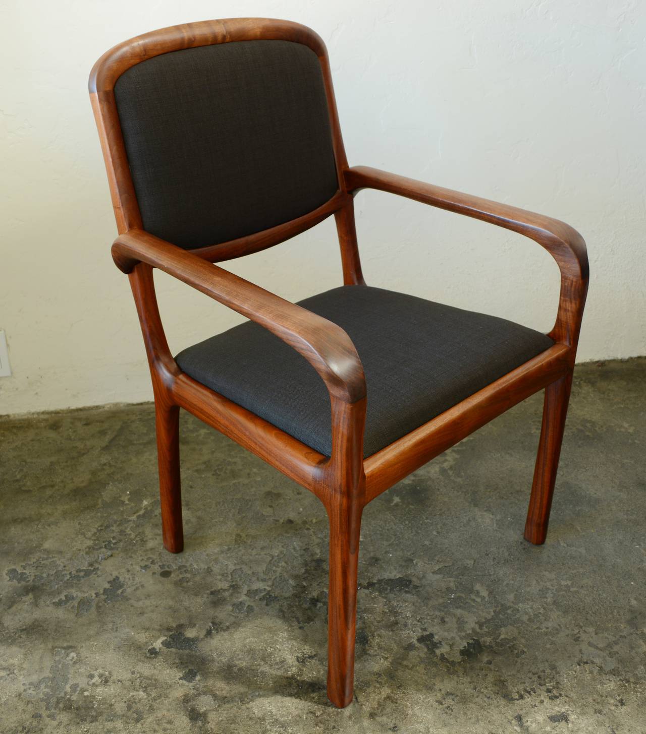 Mid-20th Century Pair of Studio Craft Walnut Chairs