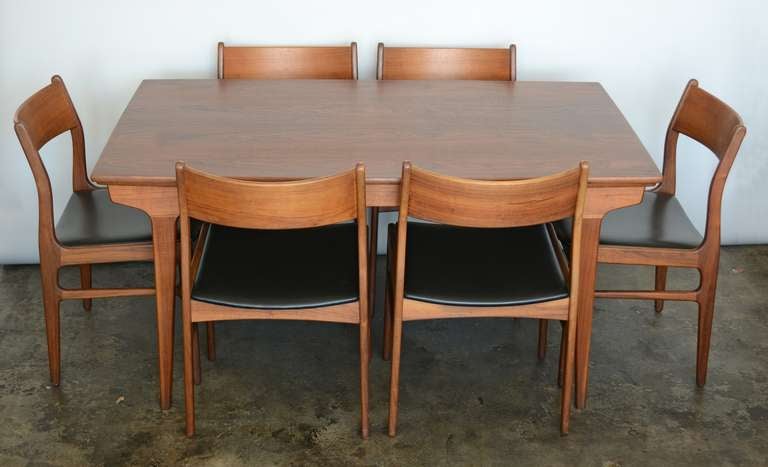 Mid-Century Modern Funder-Schmidt Madsen Walnut Danish Dining Set