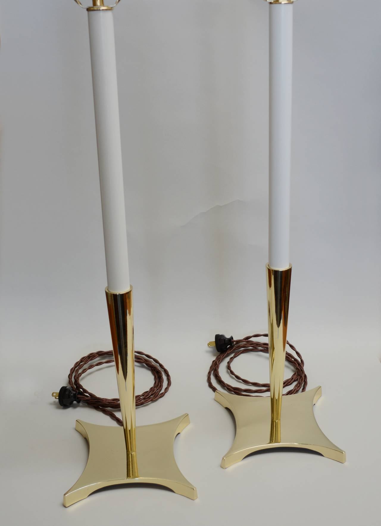 American Pair of Stiffel Candle Lamps