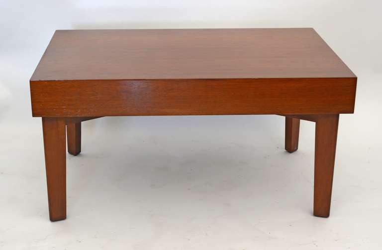 George Nelson extension coffee table. The ends of this coffee table pull out to extend the length to 70