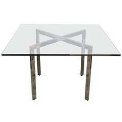 International Style Nickel Plate Dining Table