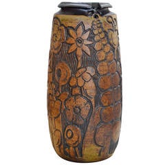 Monumental Andrew Bergloff Studio Pottery Floor Vase 9