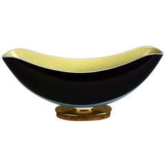 KPM Porcelain and Brass Compote