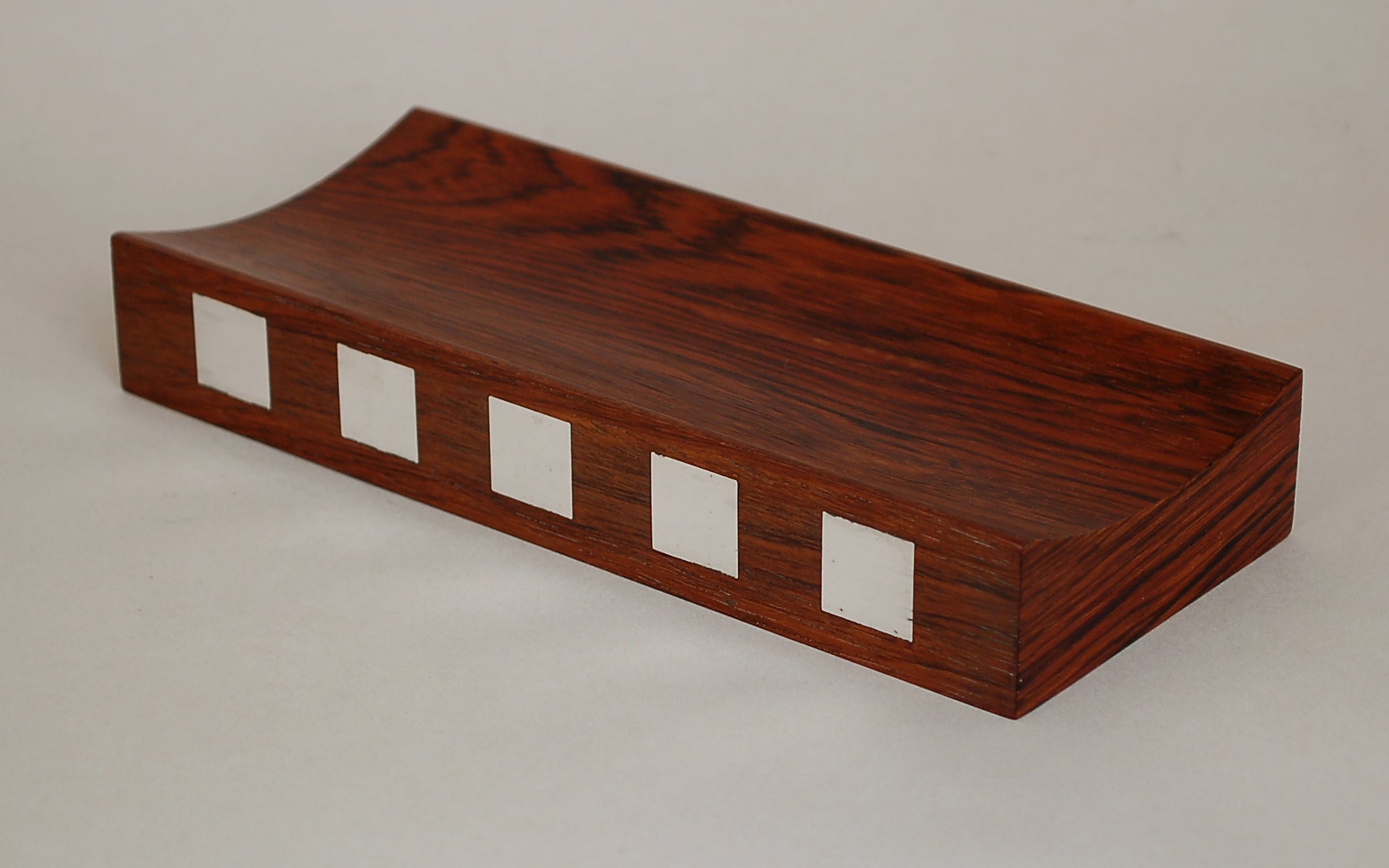 Hans Hansen Rosewood and Sterling Pen Tray