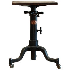 Antique Adjustable Industrial Iron Table