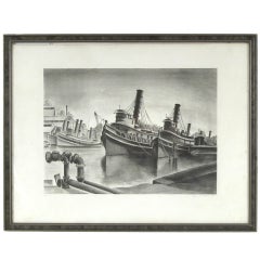 1930s WPA Pencil Signed Litho by Edna L. Perkins