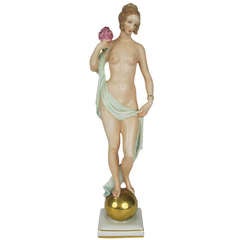 Neoclassical Rosenthal Nude Woman by M. H. Fritz