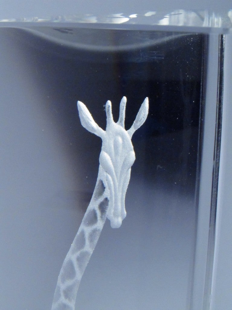 Mid-20th Century Signed Vicke Lindstrand Prismatic Giraffe Sculpture for Kosta