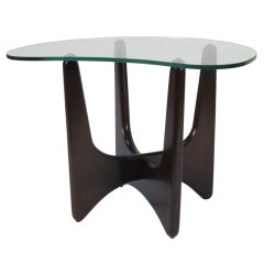 Adrian Pearsall Freeform Glass Top End Table