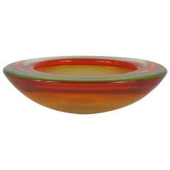 Stunning Murano Uranium Glass Bowl