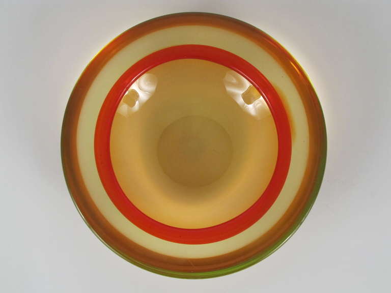 Italian Stunning Murano Uranium Glass Bowl