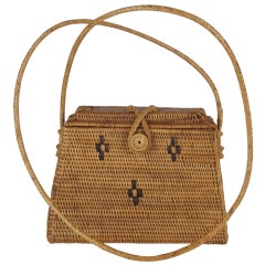 Vintage Salish Indian Woven Basket purse