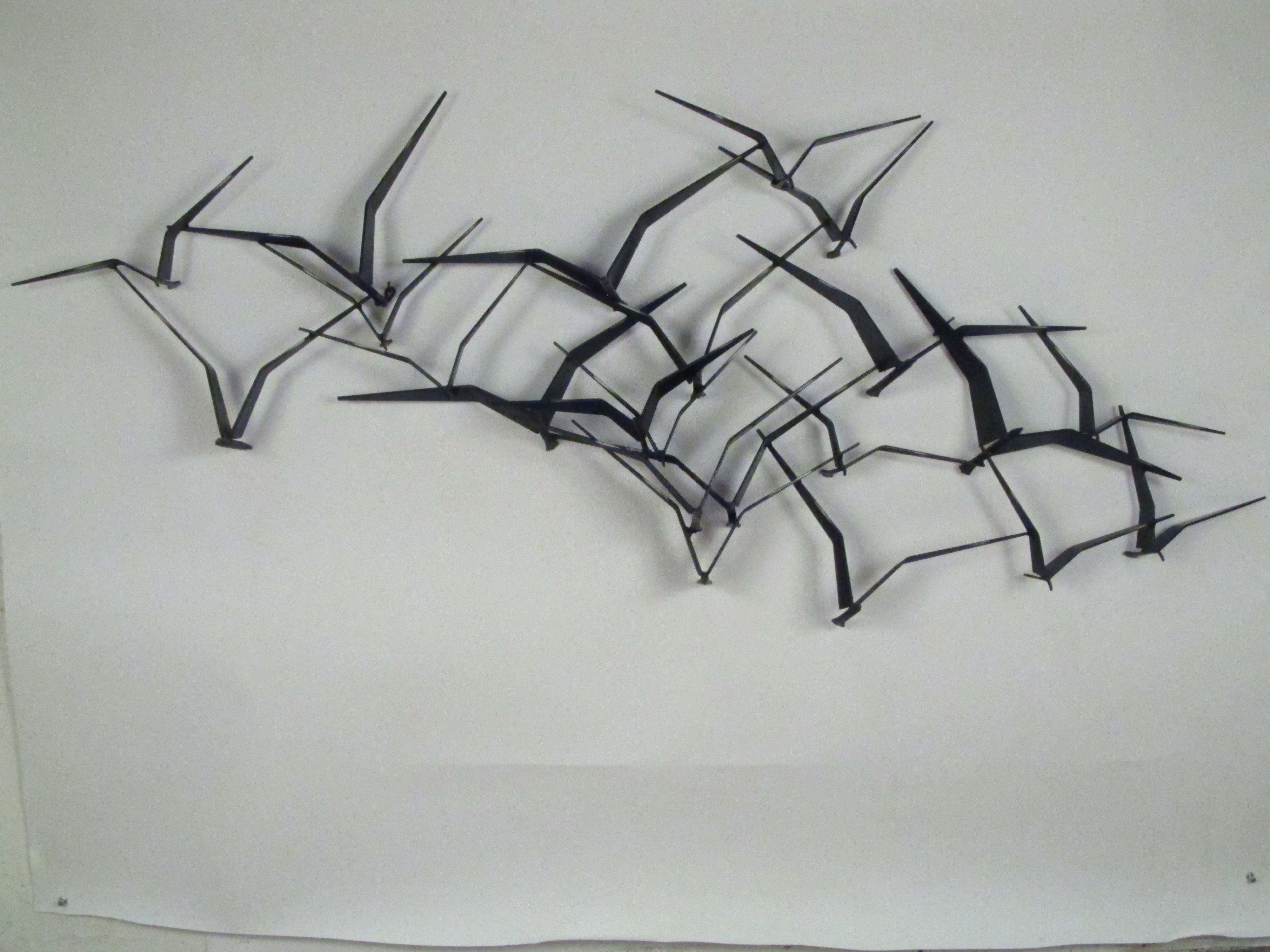 C. Jere' Flying Birds Wall Sculpture 1969 For Sale
