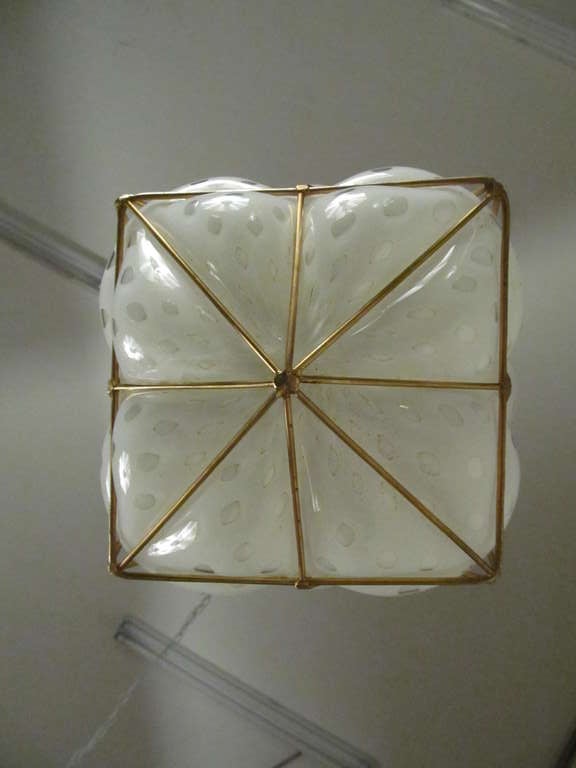 Murano Caged Glass Pendant Lamp 3
