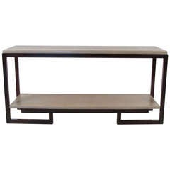 Paul Frankl Design Cork Top Console Table by Johnson Furniture