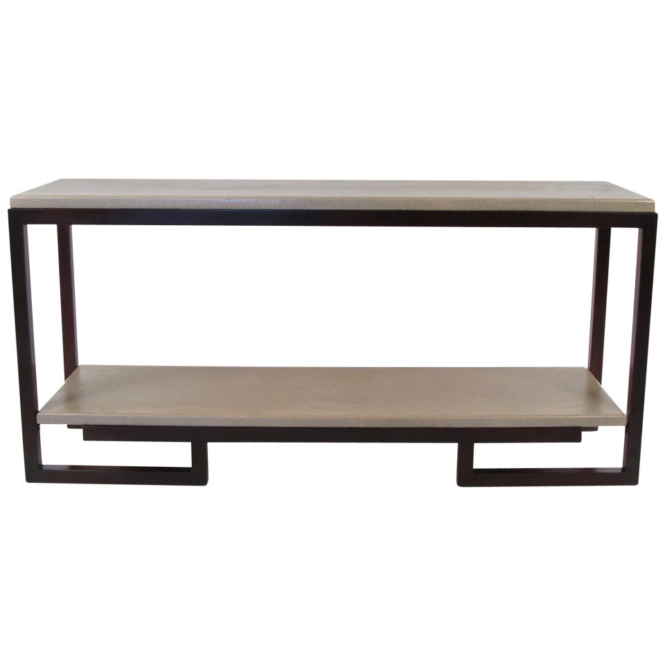 Paul Frankl Design Cork Top Console Table by Johnson Furniture