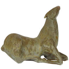 Ceramic Sculpture of a Horse by Loet Vanderveen