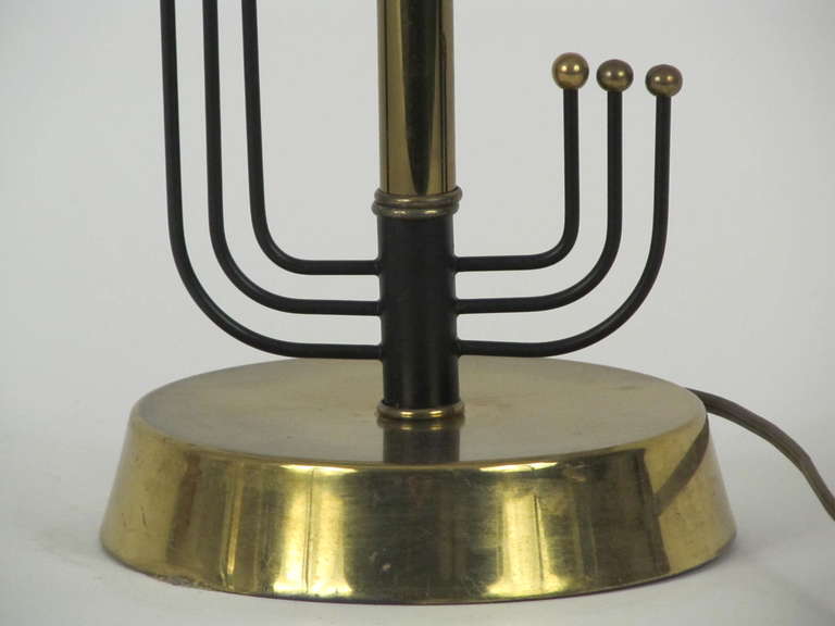 Vintage 1950's Atomic Style Table Lamp With Laminated ...