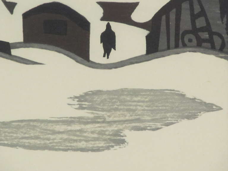 Late 20th Century Signed Kiyoshi Saito (1907 - 1997) Woodblock Print 