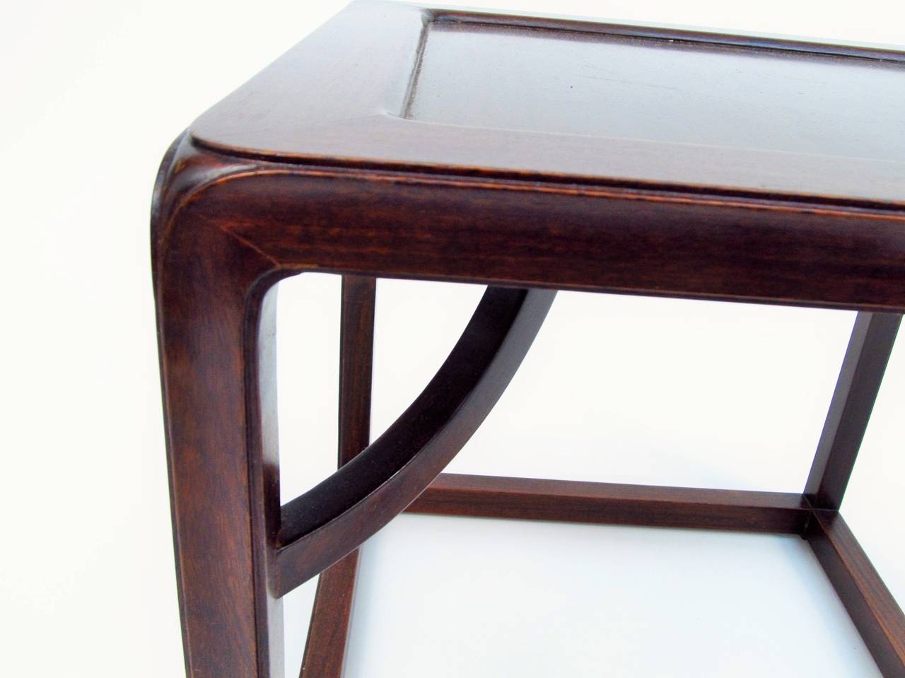Pair of Vintage Chinese Rosewood Cube Tables 2