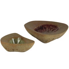 Pair of Sculpted bowls by Ted Randall