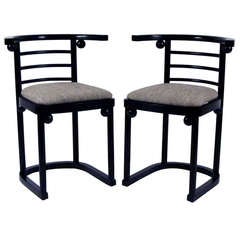 Pair of "Fledermaus" Chairs Designed by Josef Hoffman