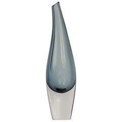 Signed Tapio Wirkkala Blown Glass Studio Vase