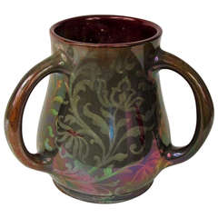 Art and Crafts Era Luster 3 Handle Mug