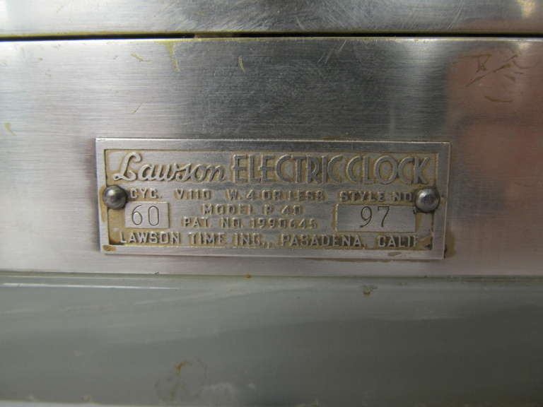 Mid-20th Century Rare 1940's Art Deco Lawson Clock