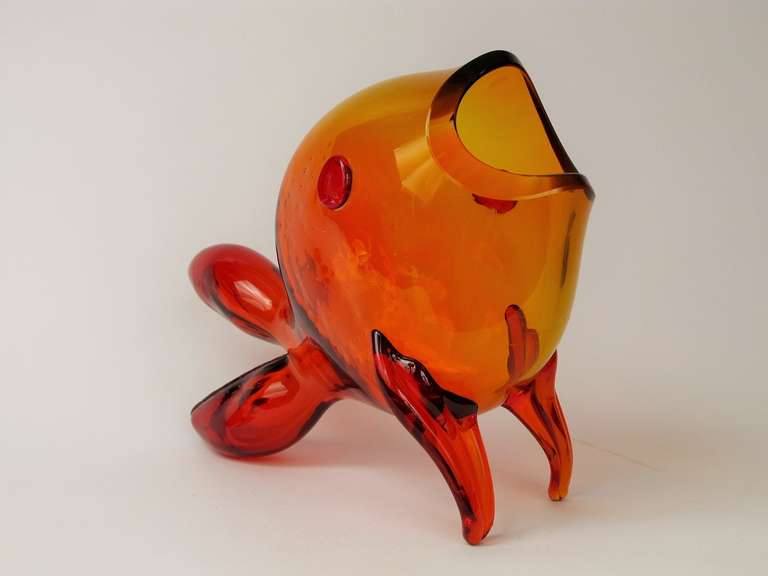 blenko fish vase