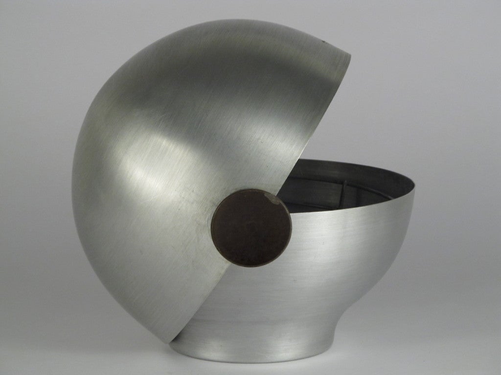 American Russel Wright Spun Aluminum Bun Warmer