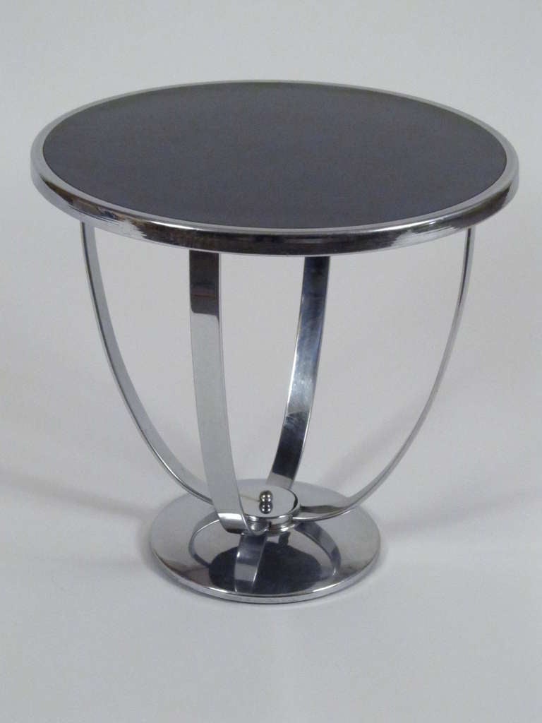 Howell Chrome Art Deco Table Designed by Wolfgang Hoffman 2