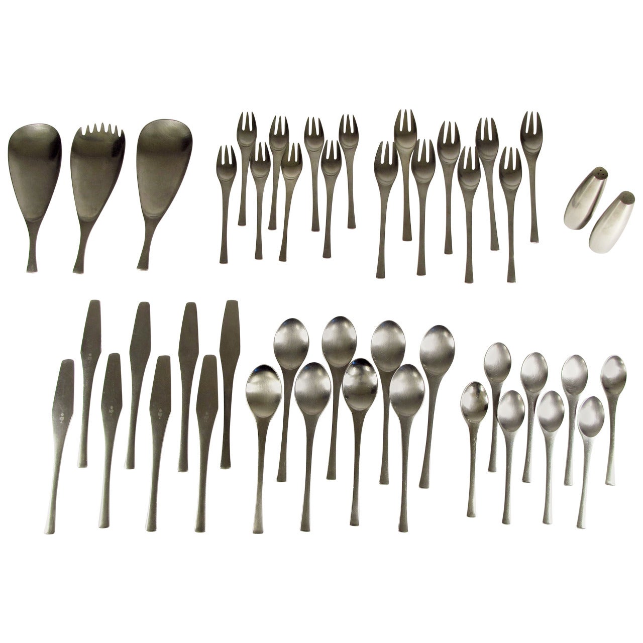 45 Piece Set of Dansk Odin Stainless Service for Eight