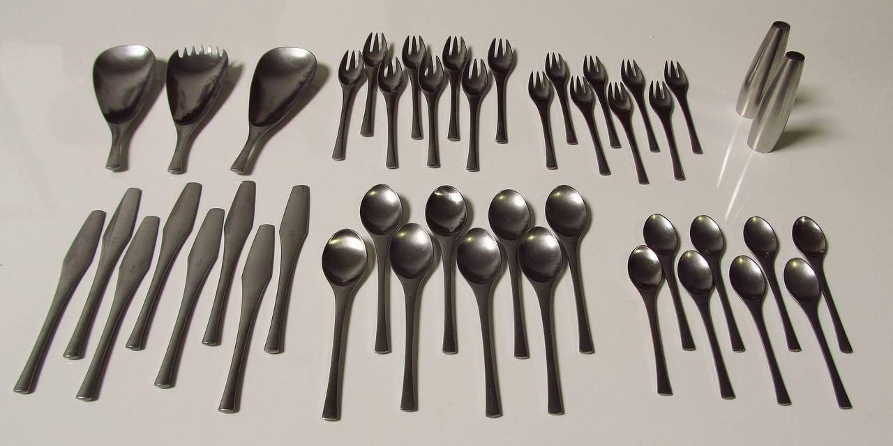 Mid-20th Century 45 Piece Set of Dansk Odin Stainless Service for Eight
