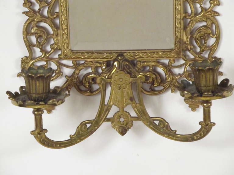 19th Century Bradley and Hubbard Victorian Aesthetic Movement Mirror Candlabra