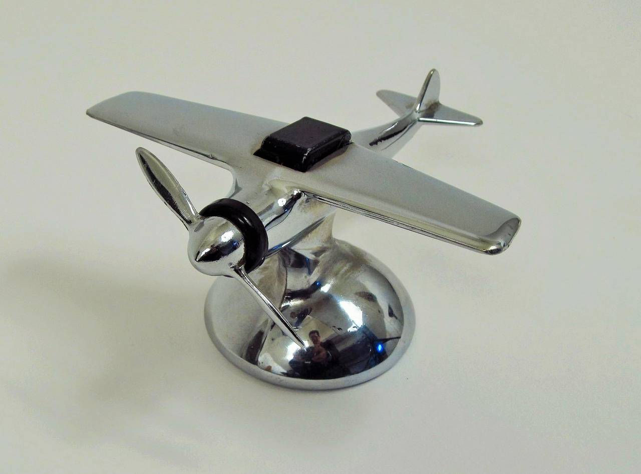 American Art Deco Airplane Table Lighter