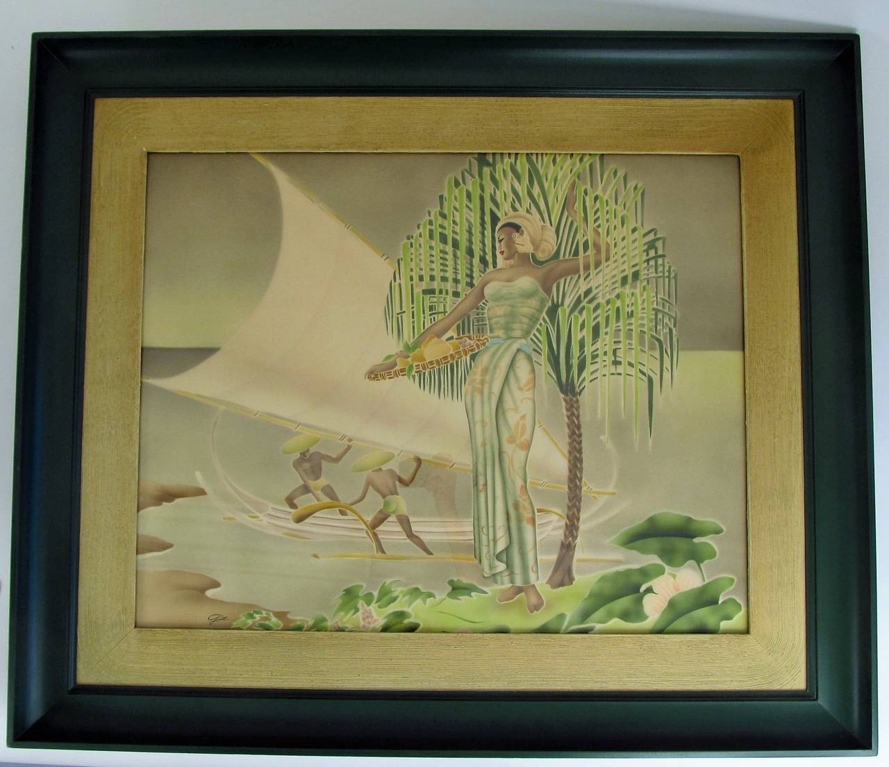 This is a relic of the 1940s and the trend toward the exotic from places like Polynesia and Hawaii. Although little is known about this artist, who only signed his works 