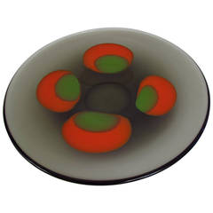 Signed Jaroslav Svoboda 1977 Czechoslovakian Art Glass Bowl