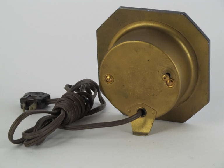 Mid-20th Century Blue Mirror Art Deco Telechron Clock