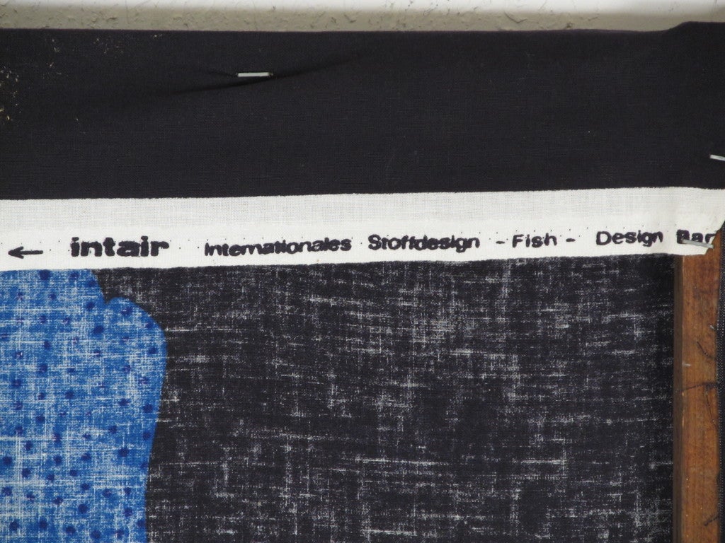 Late 20th Century Fabric Screen Print by Barbara Brenner for Intair Finland