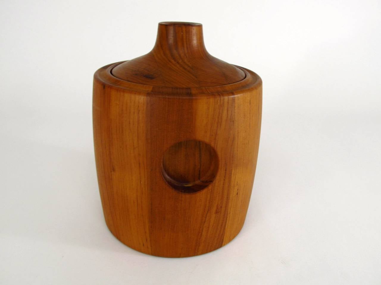 Henning Koppel Designed Teak Ice Bucket for Georg Jensen