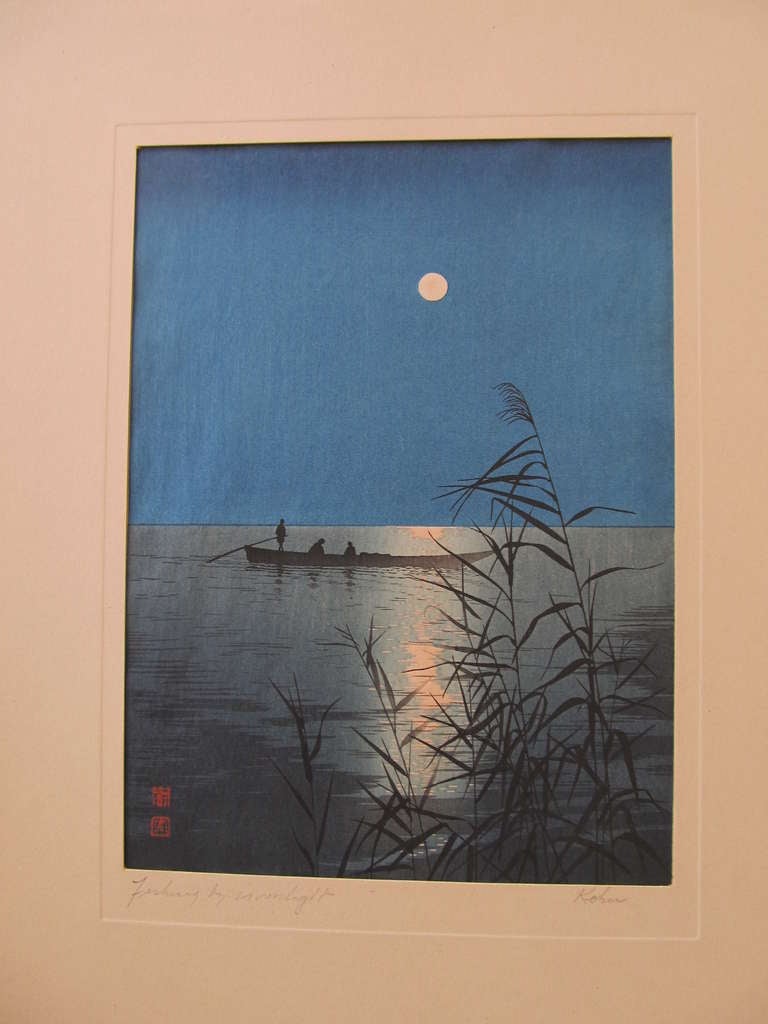 This is a fine grouping of 3 early period shin-hanga Japanese woodblock prints from the 