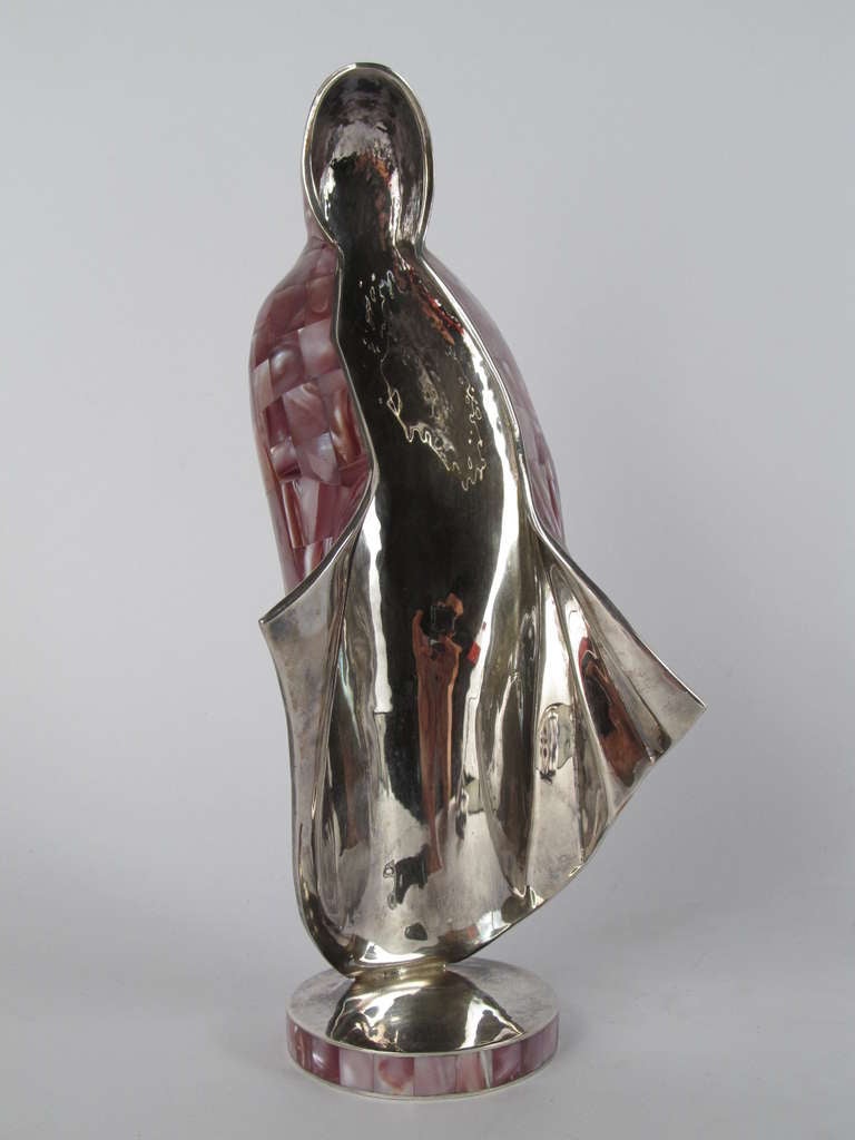 Los Castillos Silver and Abalone Shell Madonna 3