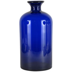 Vintage Large Cobalt Blue Holmegaard Kastrup Glass Bottle