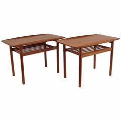 Pair of Teak Side Tables Designed by Greta Jalk for Poul Jeppesen