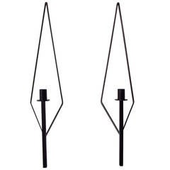 Pair of Iron Candle Sconces by Van Keppel-Green