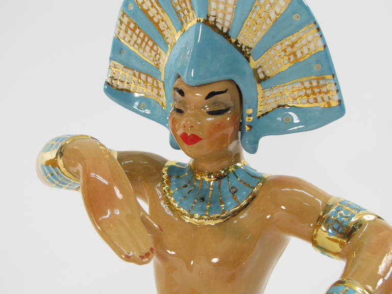 American Ceramic Balinese Dancers in the Style of Dorothy Kindell