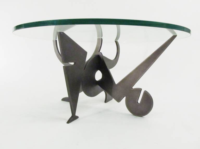 20th Century Pucci de Rossi Sculptural Steel Coffee Table