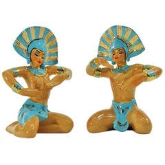 Ceramic Balinese Dancers in the Style of Dorothy Kindell